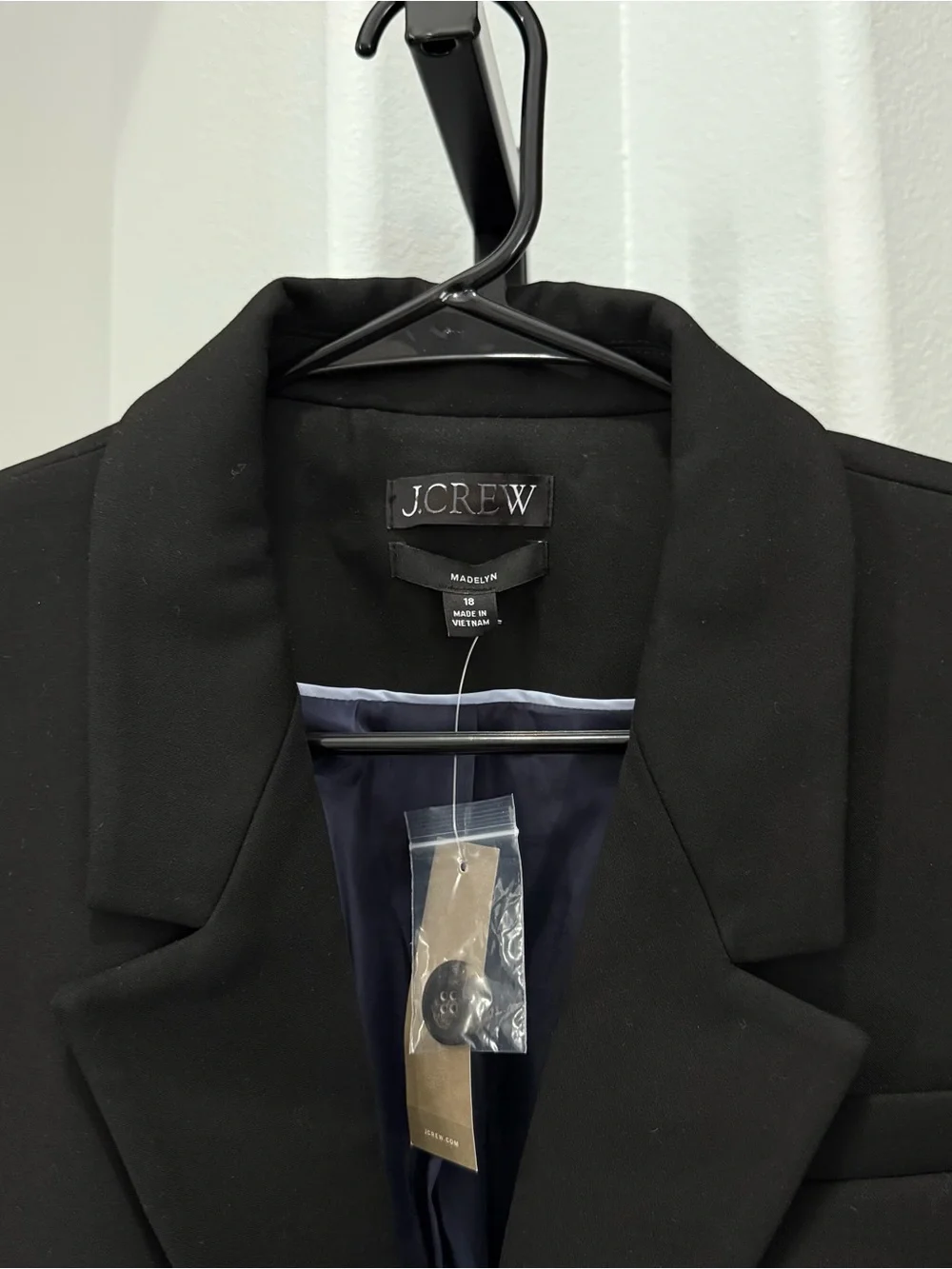 J.Crew Madelyn blazer in four-season stretch NWT Size 18 Black $258 Women’s
